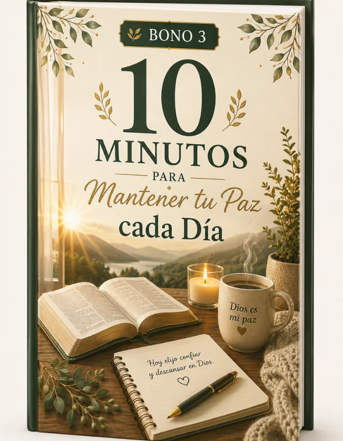 Mockup del Bono 3: Rutina de 10 Minutos para Mantener tu Paz Cada Día