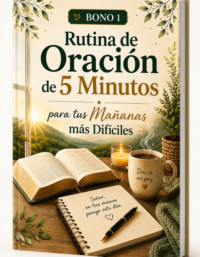 Mockup del Bono 1: Rutina de Oración de 5 Minutos para tus Mañanas más Difíciles