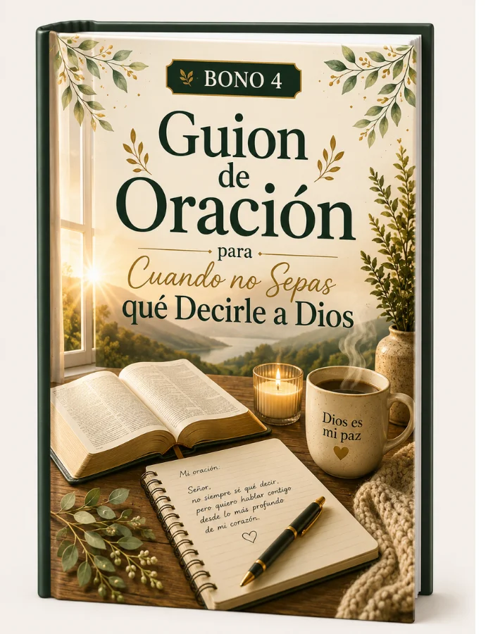 Mockup del Bono 4: Guion de Oración para Cuando no Sepas qué Decirle a Dios